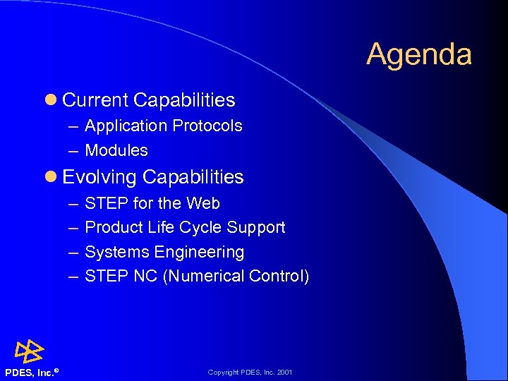 Agenda l Current Capabilities – Application Protocols – Modules l Evolving Capabilities – –