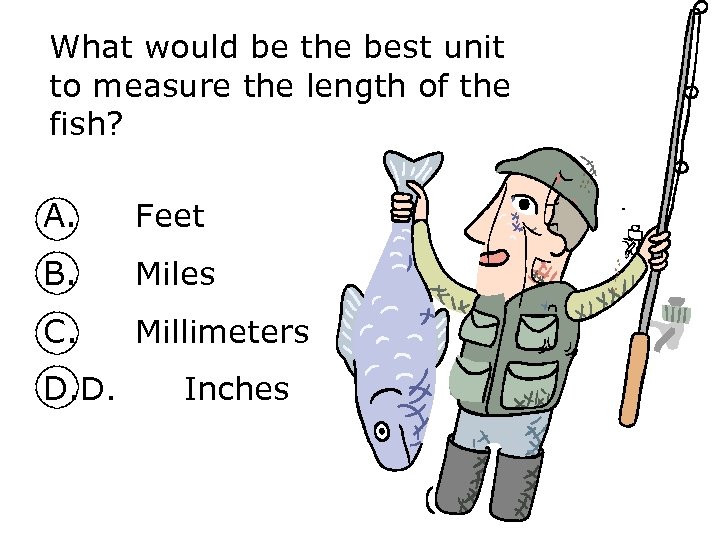 What would be the best unit to measure the length of the fish? A.