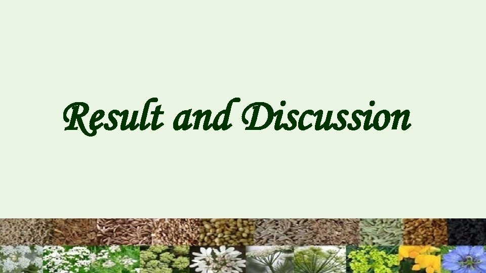 Result and Discussion 