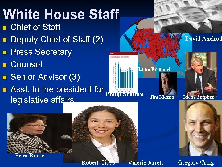 White House Staff n n n Chief of Staff Deputy Chief of Staff (2)