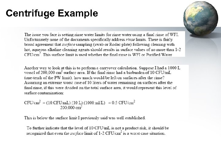 Centrifuge Example 