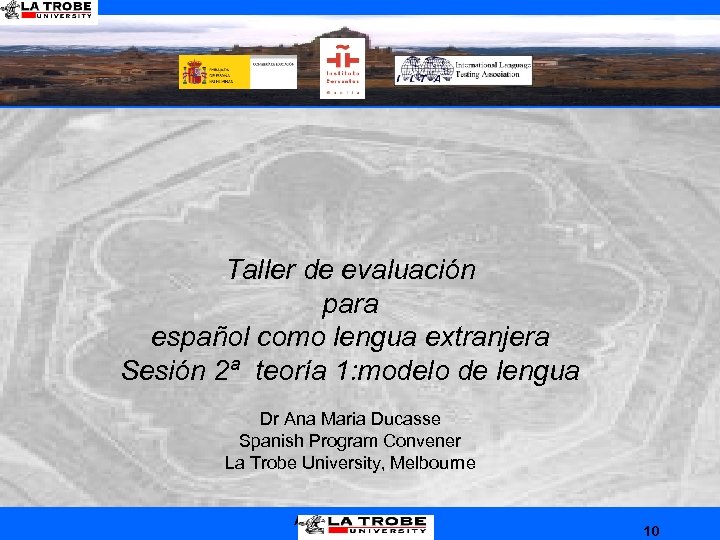 Taller de evaluación para español como lengua extranjera Sesión 2ª teoría 1: modelo de