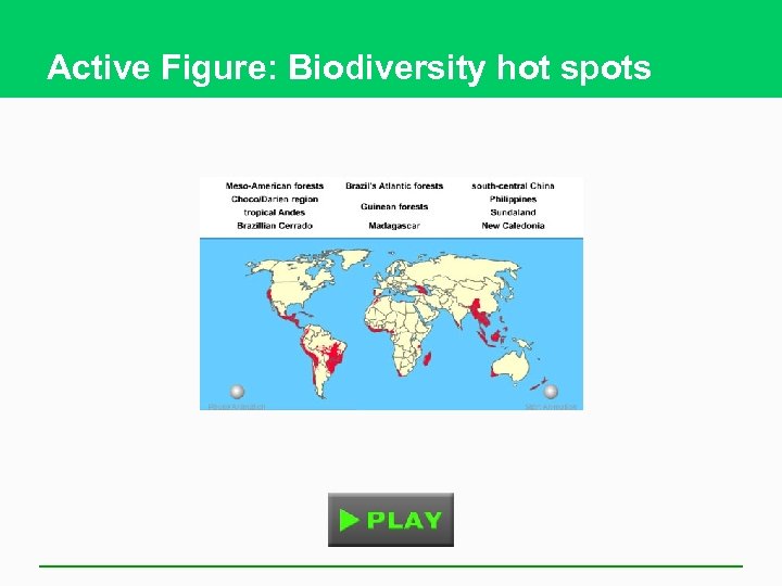 Active Figure: Biodiversity hot spots 