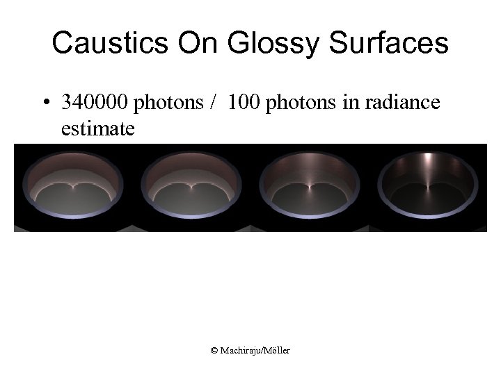 Caustics On Glossy Surfaces • 340000 photons / 100 photons in radiance estimate ©