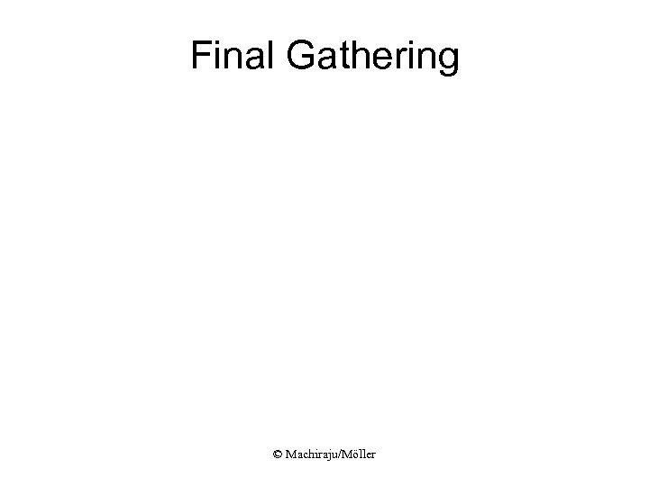 Final Gathering © Machiraju/Möller 