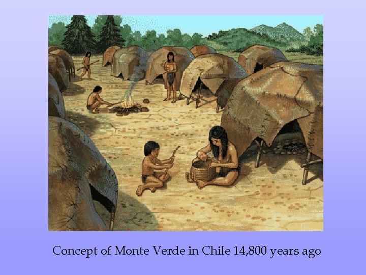 Concept of Monte Verde in Chile 14, 800 years ago 