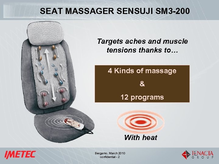 SEAT MASSAGER SENSUJI SM 3 -200 Targets aches and muscle tensions thanks to… 4