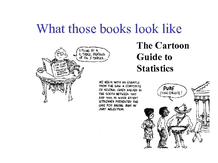 What those books look like The Cartoon Guide to Statistics 