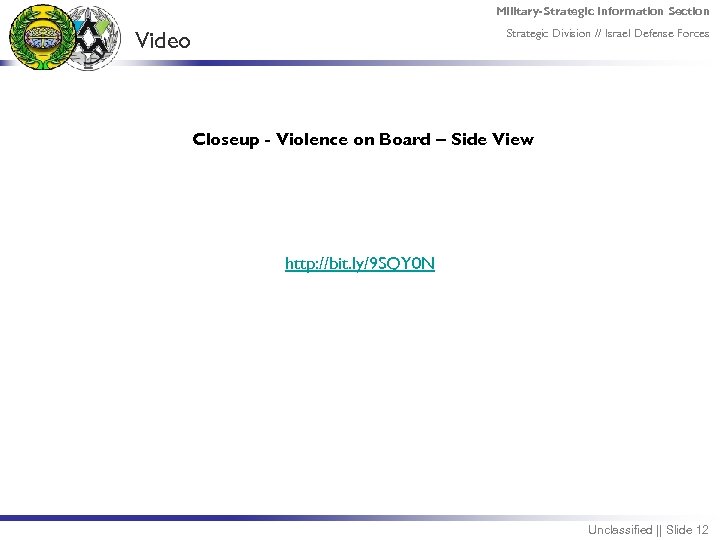 Military-Strategic Information Section Video Strategic Division // Israel Defense Forces Closeup - Violence on