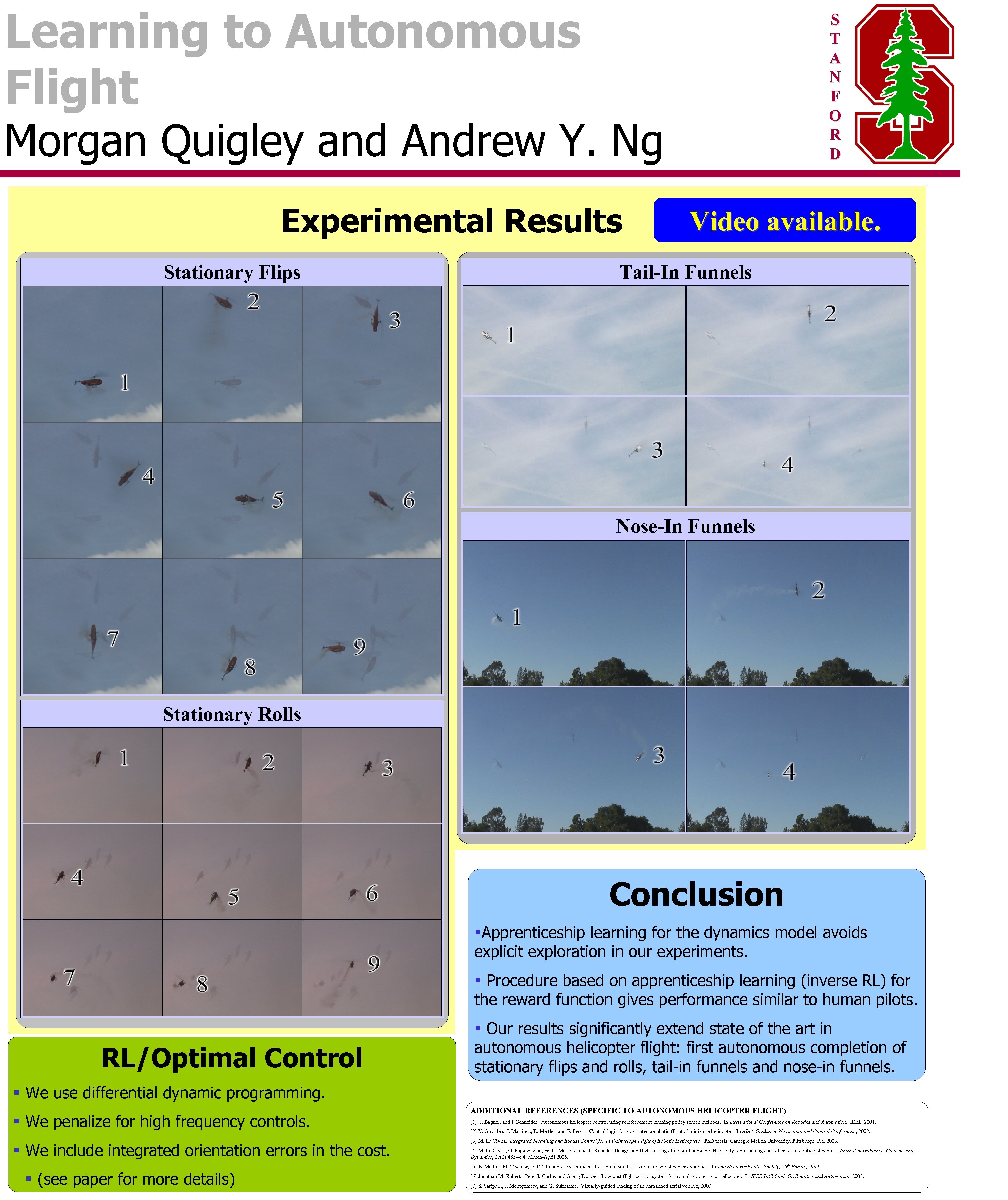 Learning to Autonomous Flight S T A N F O R D Morgan Quigley