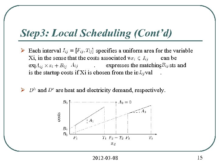 Step 3: Local Scheduling (Cont’d) Ø Each interval specifies a uniform area for the