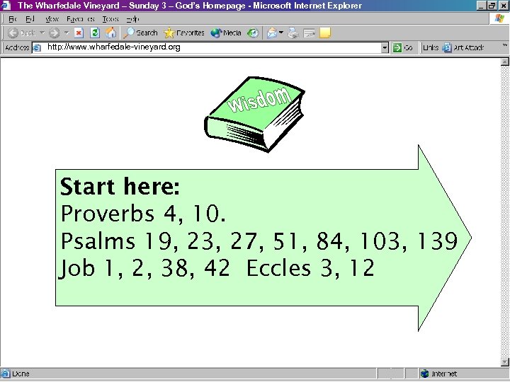 The Wharfedale Vineyard – Sunday 3 – God’s Homepage - Microsoft Internet Explorer http: