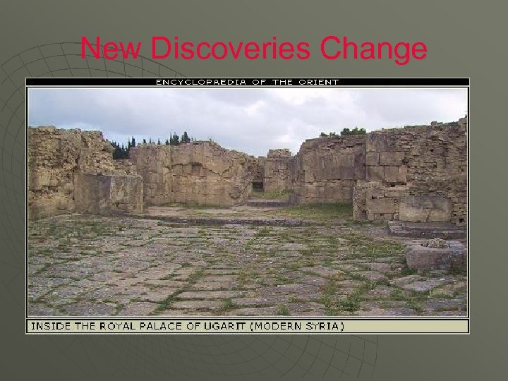 New Discoveries Change 