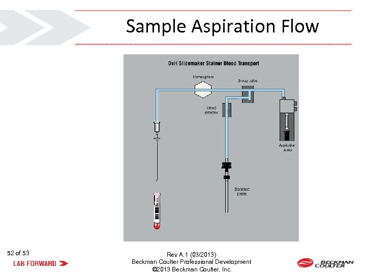 Sample Aspiration Flow 52 of 53 Rev A. 1 (03/2013) Beckman Coulter Professional Development