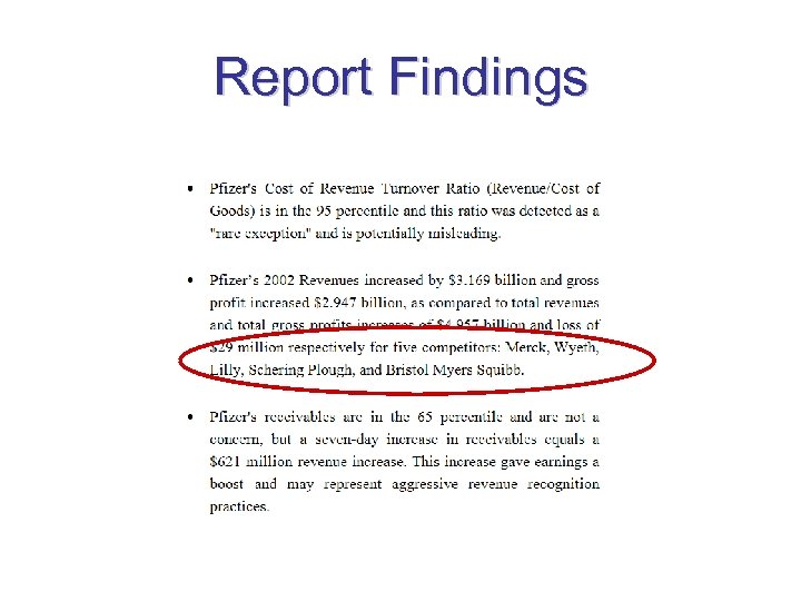 Report Findings 