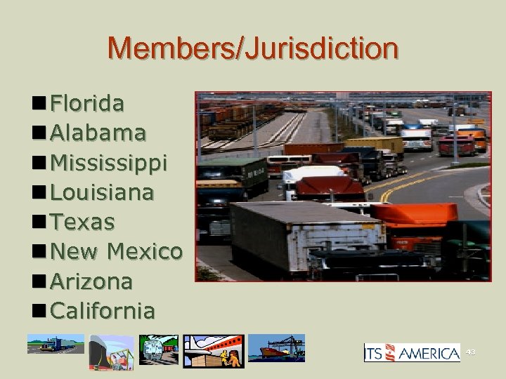 Members/Jurisdiction n Florida n Alabama n Mississippi n Louisiana n Texas n New Mexico