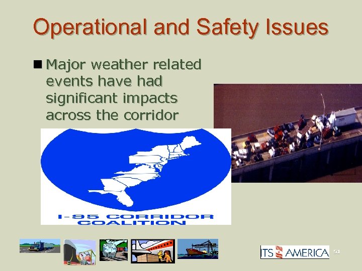 Operational and Safety Issues n Major weather related events have had significant impacts across