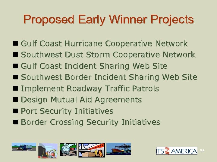 Proposed Early Winner Projects n Gulf Coast Hurricane Cooperative Network n Southwest Dust Storm