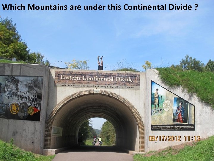 Which Mountains are under this Continental Divide ? 