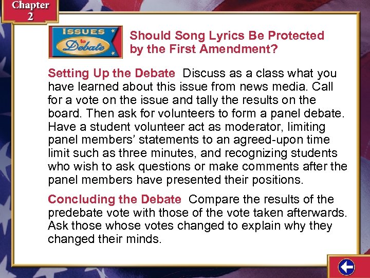 Should Song Lyrics Be Protected by the First Amendment? Setting Up the Debate Discuss