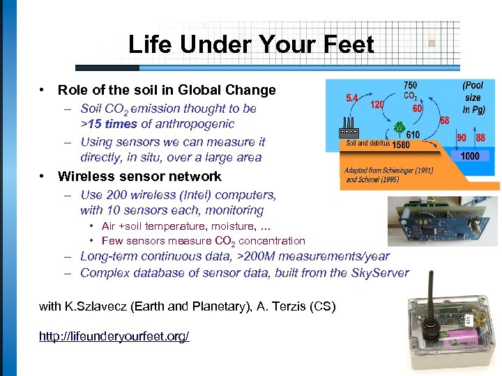 Life Under Your Feet • Role of the soil in Global Change – Soil