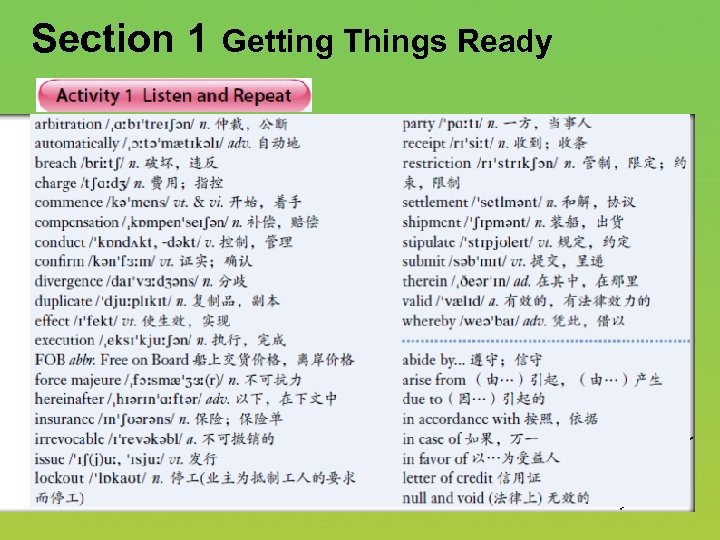 Section 1 Getting Things Ready 