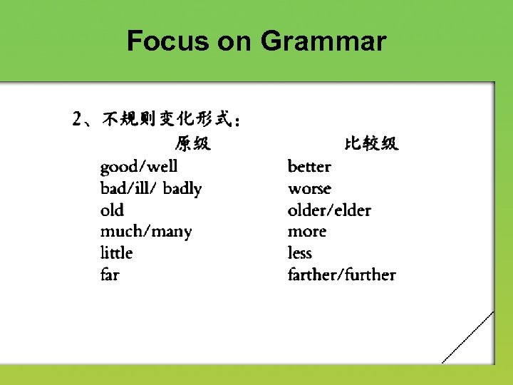 Focus on Grammar 