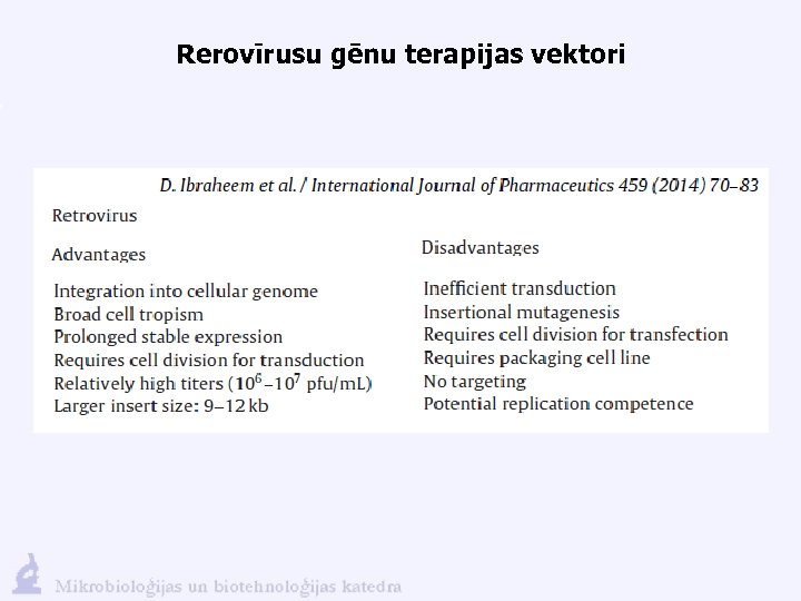 Rerovīrusu gēnu terapijas vektori 