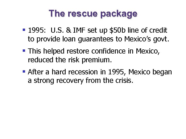 The rescue package § 1995: U. S. & IMF set up $50 b line
