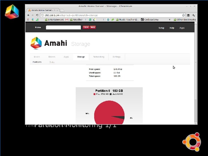 Installation Take a Look → Dashboard Partition Monitoring 1/1 