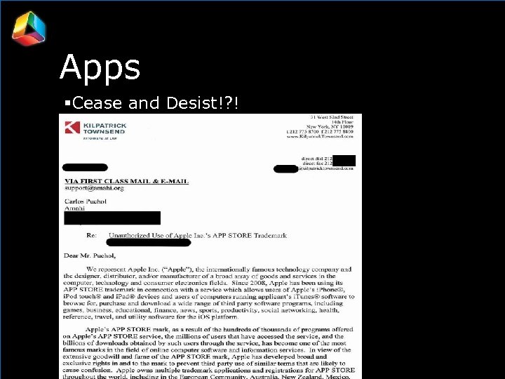Apps Cease and Desist!? ! Demo Web Hosting and Streaming 
