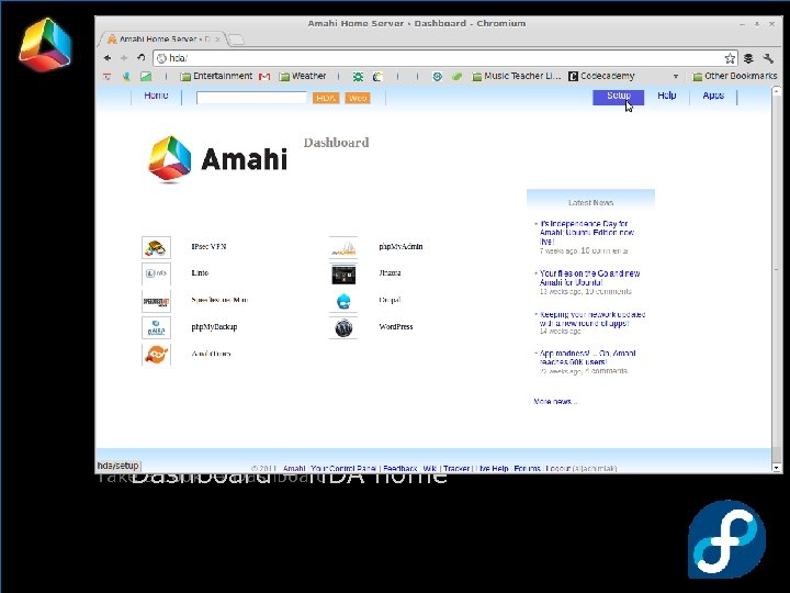Installation Take a Look → Dashboard – HDA home 