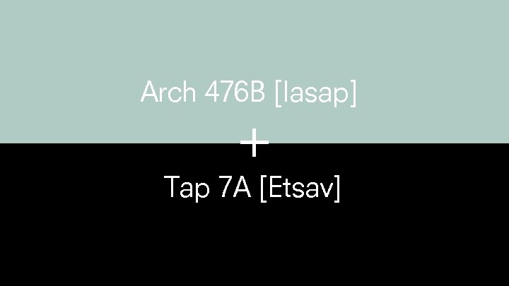 Arch 476 B [Iasap] + Tap 7 A [Etsav] 
