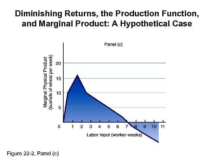 Diminishing Returns, the Production Function, and Marginal Product: A Hypothetical Case Figure 22 -2,