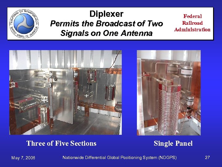 Diplexer Permits the Broadcast of Two Signals on One Antenna Three of Five Sections