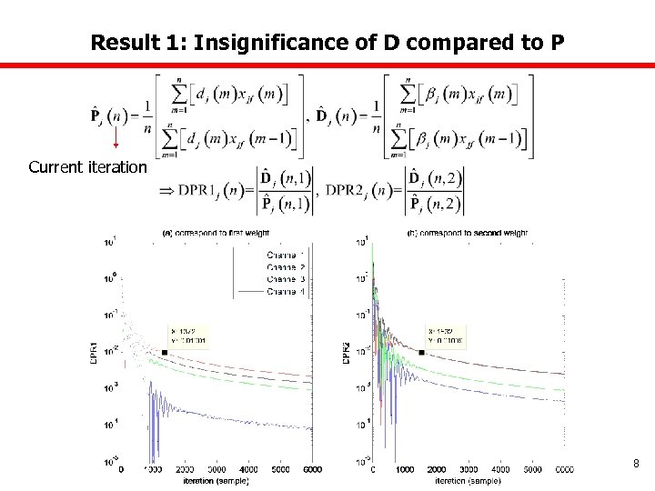 Result 1: Insignificance of D compared to P Current iteration 8 