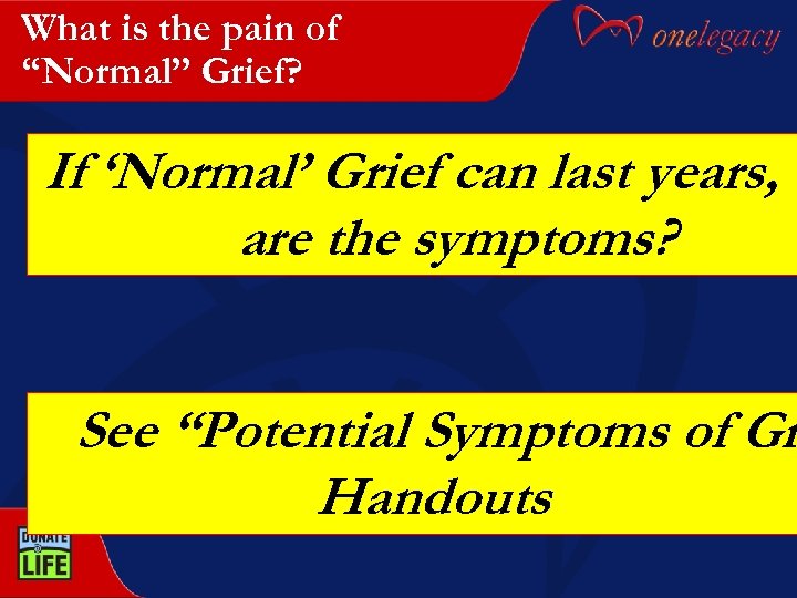 What is the pain of “Normal” Grief? If ‘Normal’ Grief can last years, w