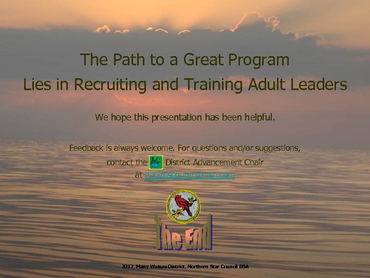 The Path to a Great Program Lies in Recruiting and Training Adult Leaders We