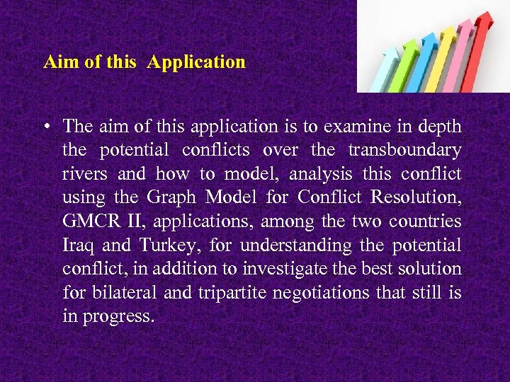 Aim of this Application • The aim of this application is to examine in