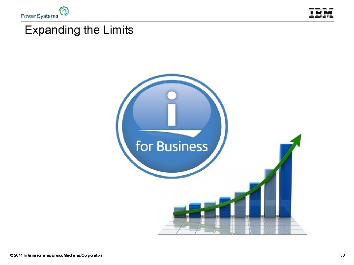 Expanding the Limits © 2014 International Business Machines Corporation 53 