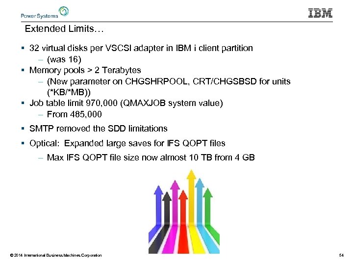 Extended Limits… § 32 virtual disks per VSCSI adapter in IBM i client partition