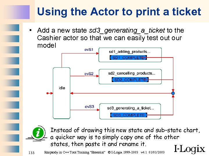 Using the Actor to print a ticket • Add a new state sd 3_generating_a_ticket