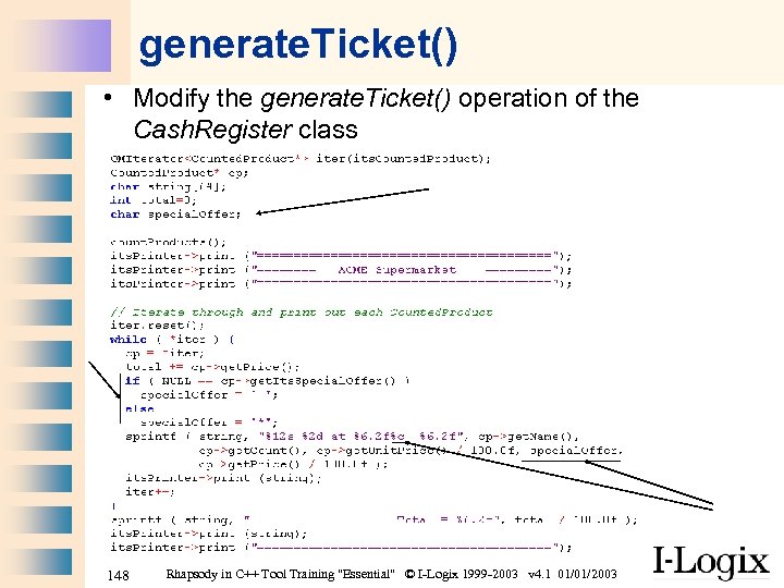 generate. Ticket() • Modify the generate. Ticket() operation of the Cash. Register class 148