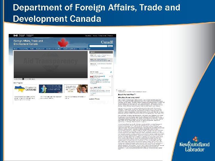 Department of Foreign Affairs, Trade and Development Canada 