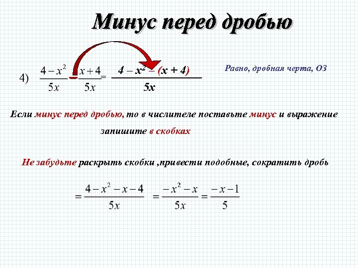 Алгебраическая дробь равна при x