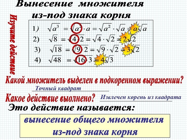 _________________ Точный квадрат Извлечен корень из квадрата ________________ 