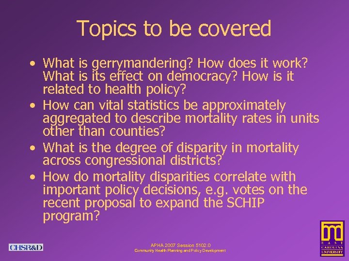 Topics to be covered • What is gerrymandering? How does it work? What is