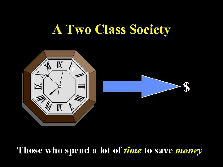 A Two Class Society $ Those who spend a lot of time to save