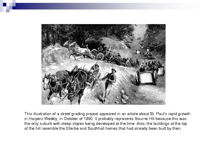 This illustration of a street grading project appeared in an article about St. Paul's