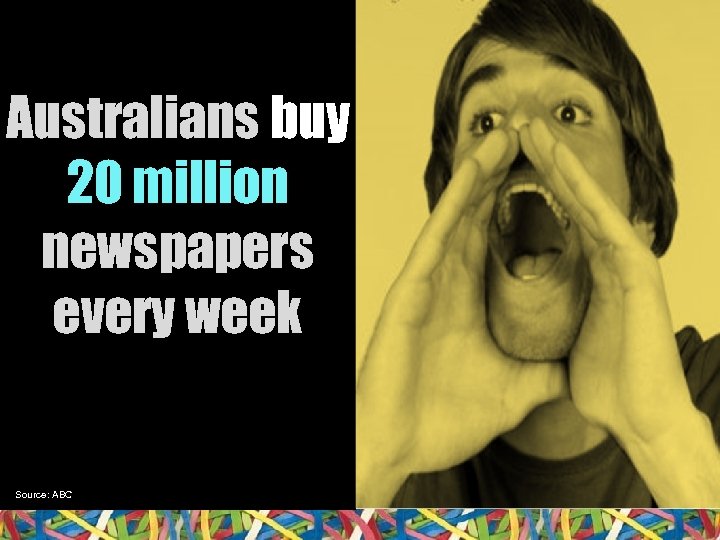 Australians buy 20 million newspapers every week Source: ABC 